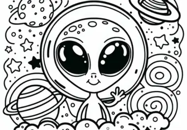 Lustiges Alien Malvorlage Einfach Gratis