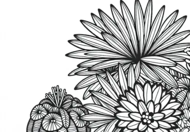 Madagaskarpalme Ausmalbild Kostenlos zum Download