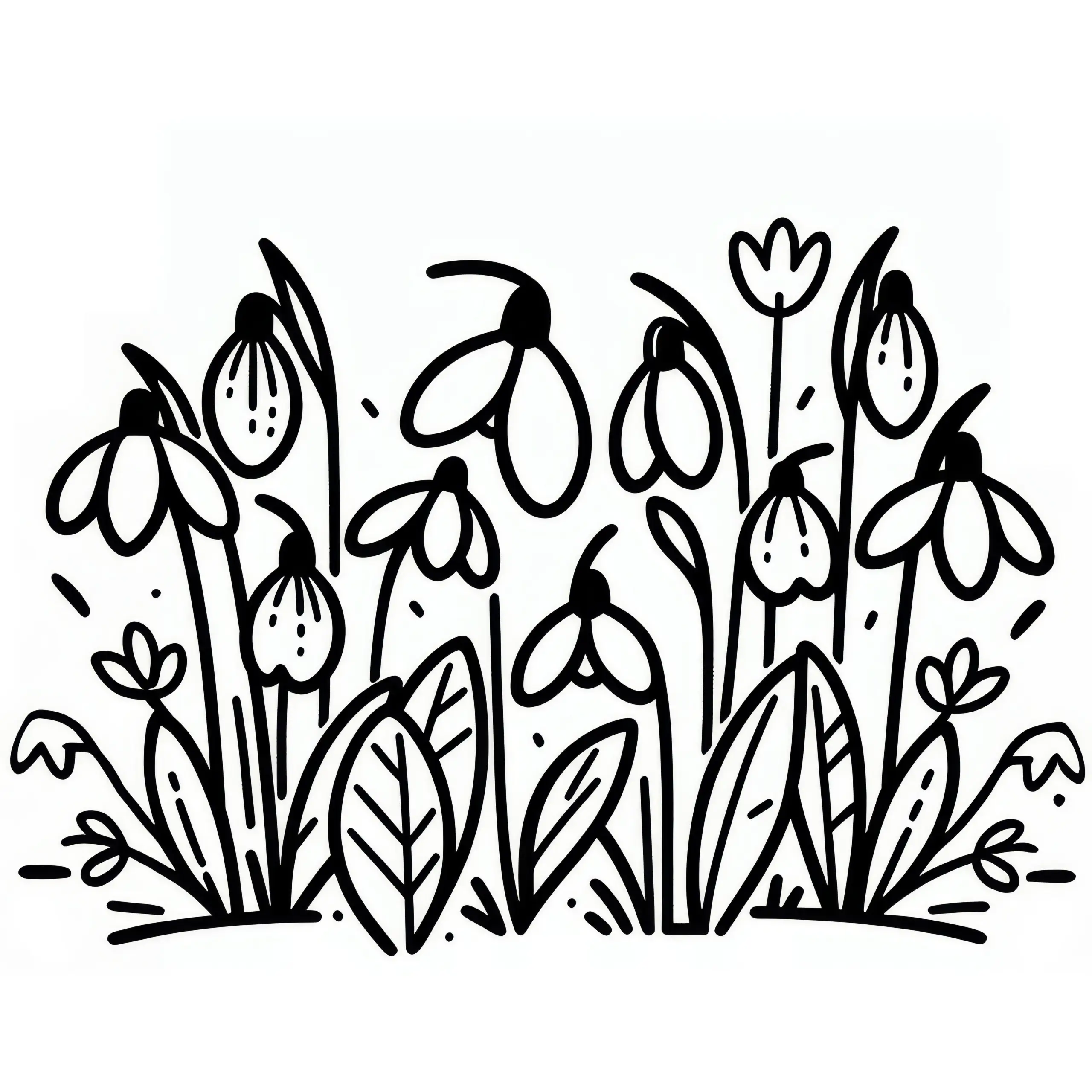 Märzenbecher: Frühlingsblume als Ausmalbild