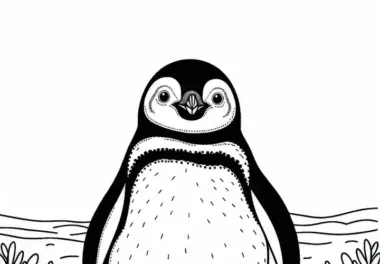 Magellan-Pinguin Malvorlage Kostenlos