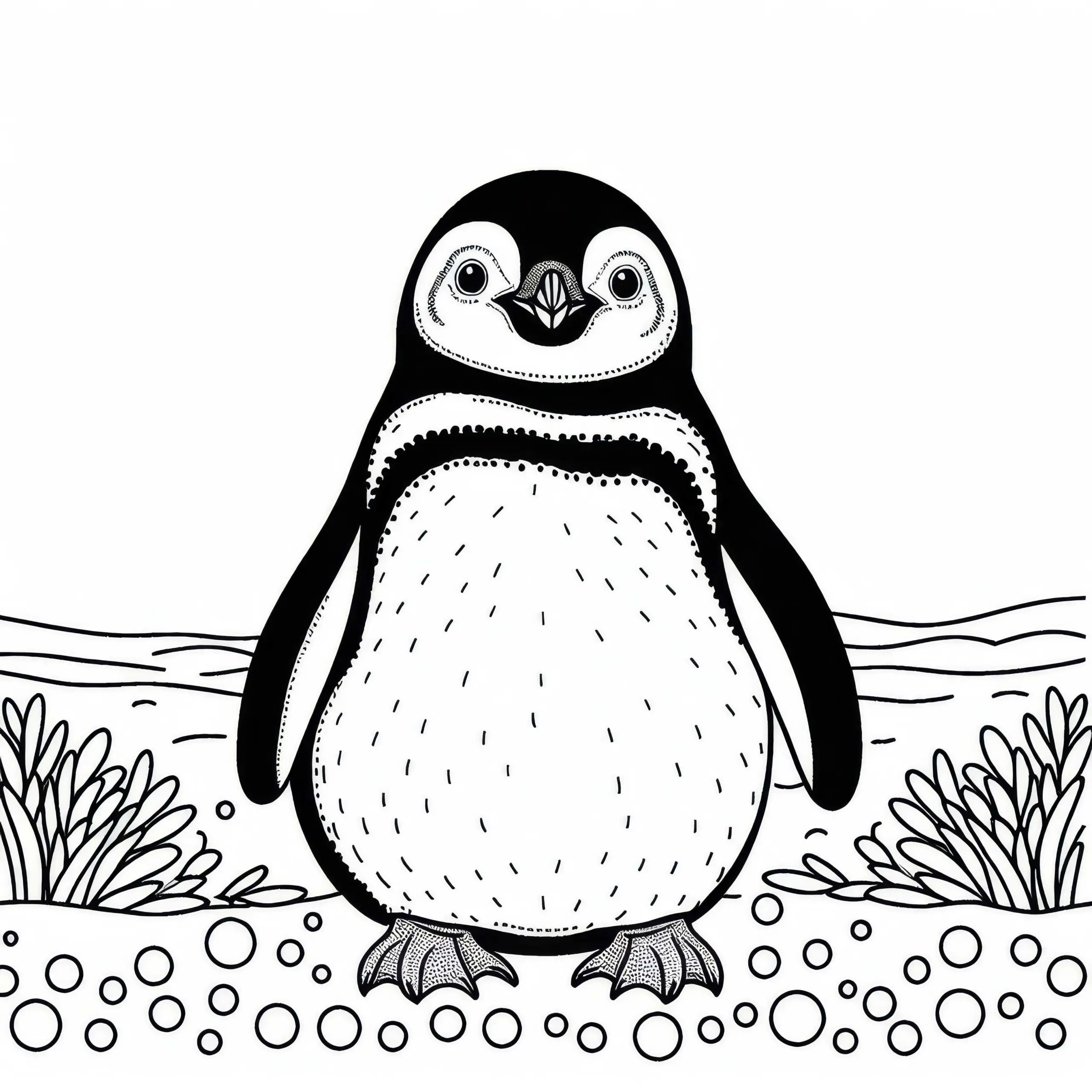 Magellan-Pinguin Malvorlage Kostenlos (Ausmalbild)