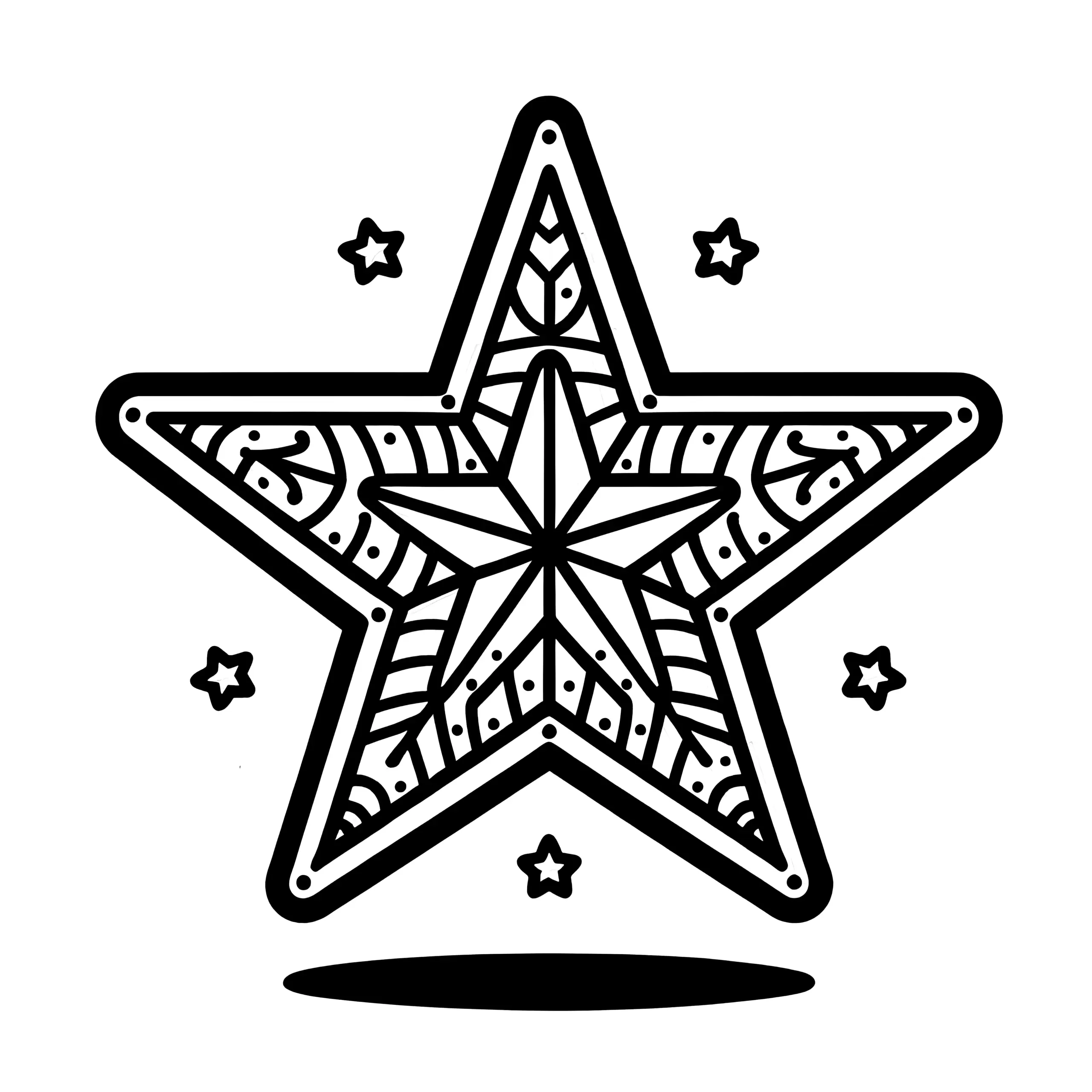Malvorlage einfacher Weihnachtsstern (Ausmalbild)