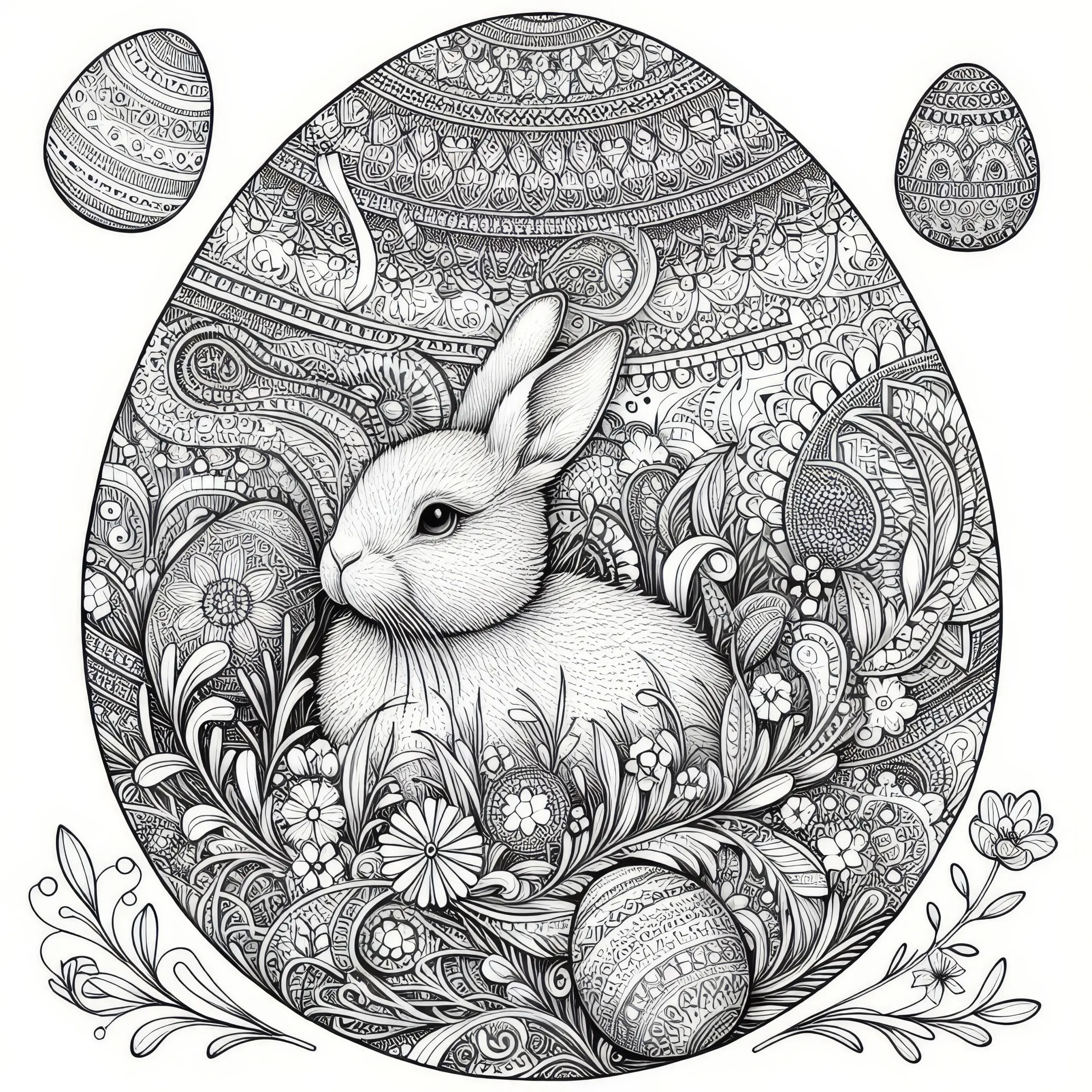 Mandala für die Osterzeit als Ausmalbild zum Herunterladen (Kostenlos)