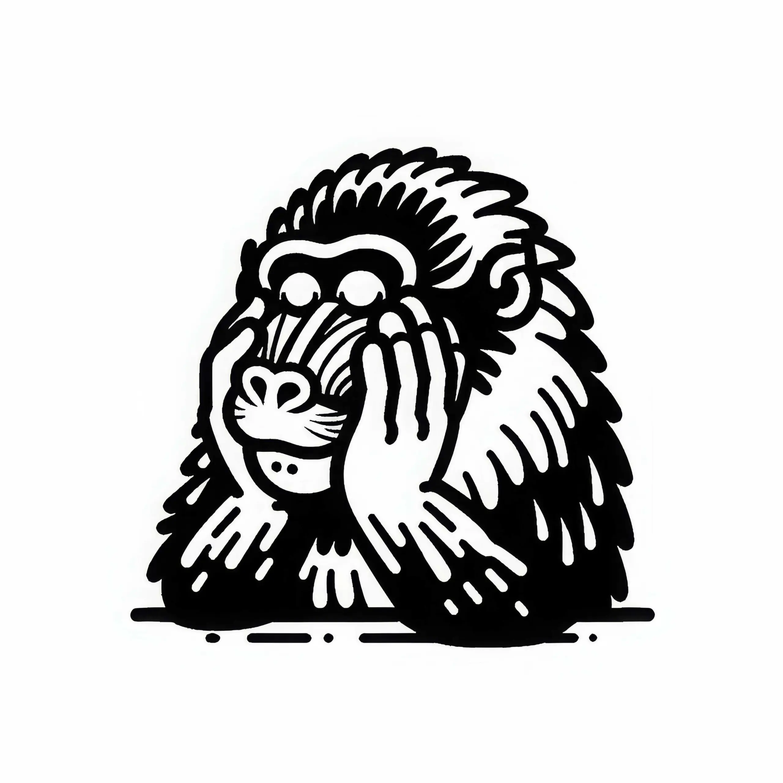Mandrill Ausmalbild Einfach Gratis Herunterladen