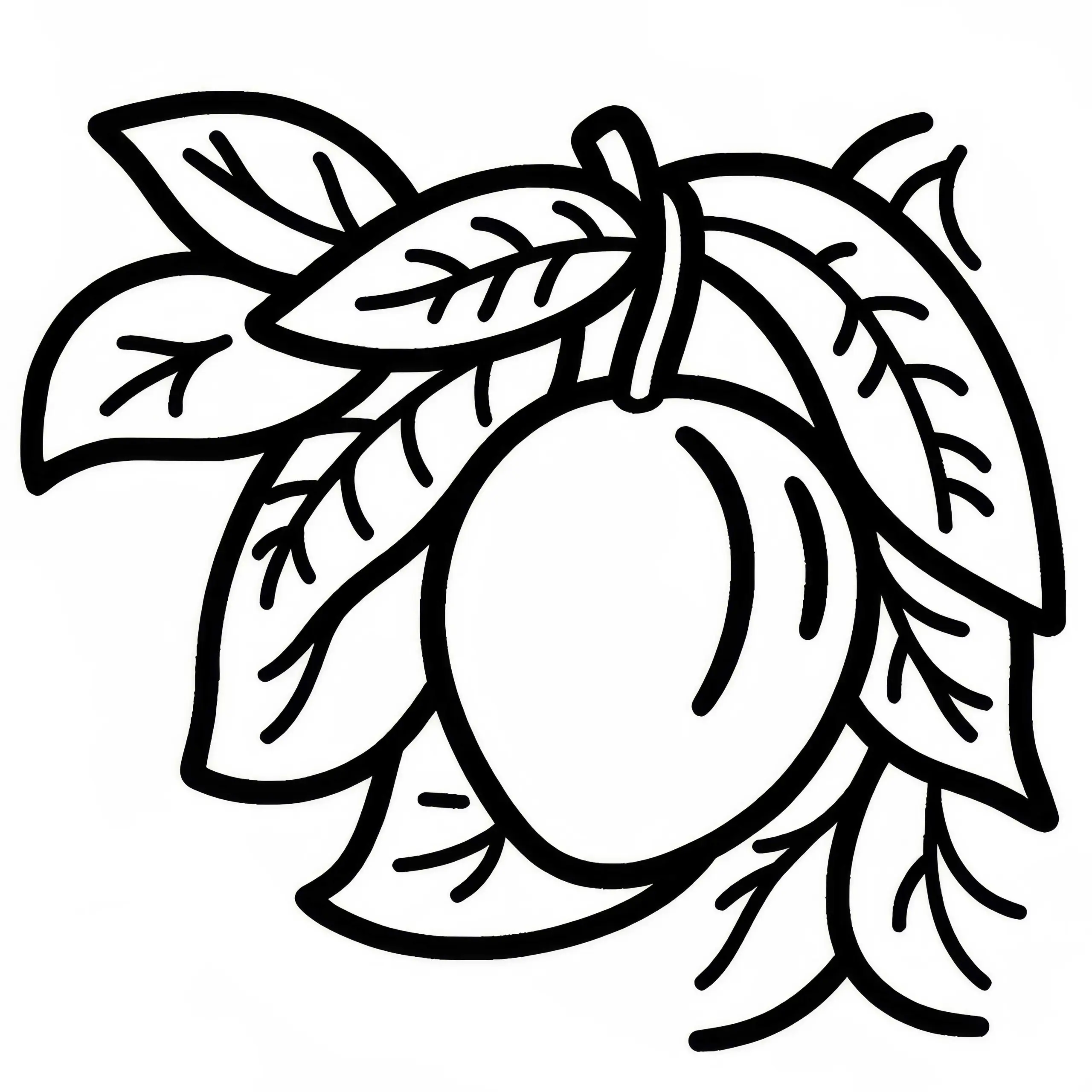 Mango Ausmalbild Einfach Kostenlos