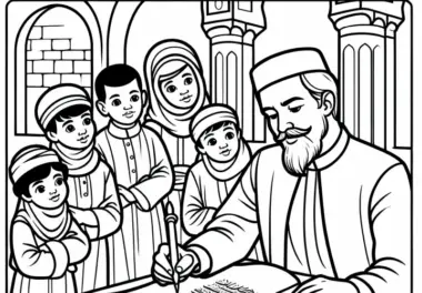 Islamische Kultur: Ausmalbilder kostenlos ausmalen