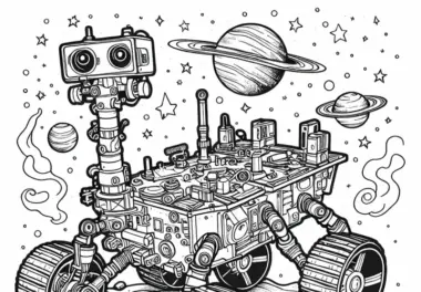 Mars Rover Ausmalbild Gratis