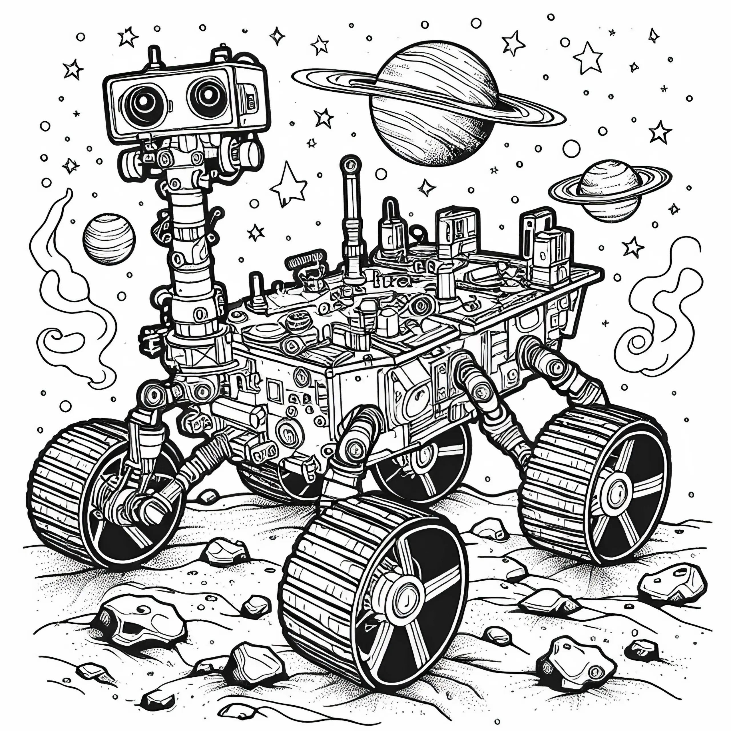 Mars Rover Ausmalbild Gratis