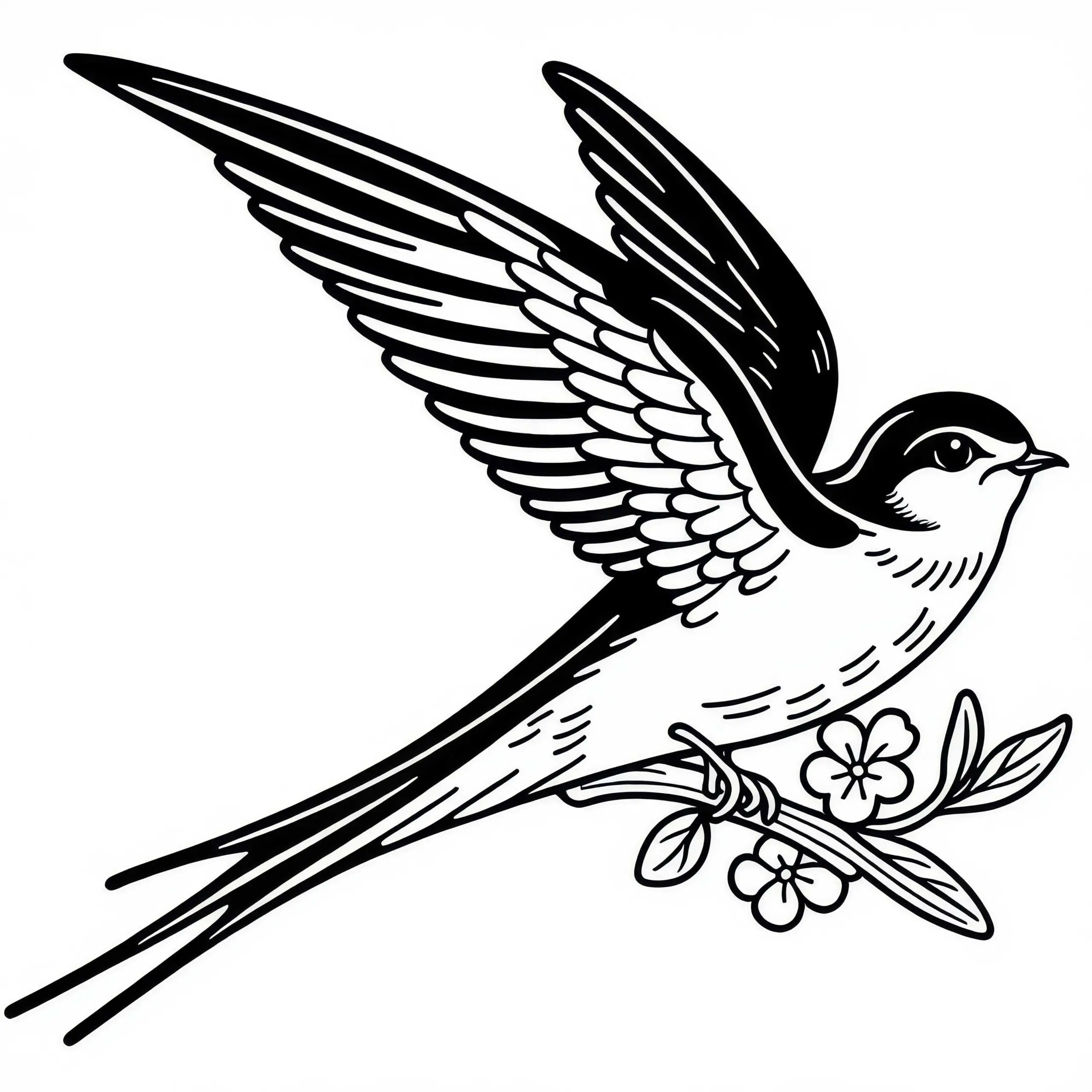 Mauersegler Vogel Europa Ausmalbild Gratis