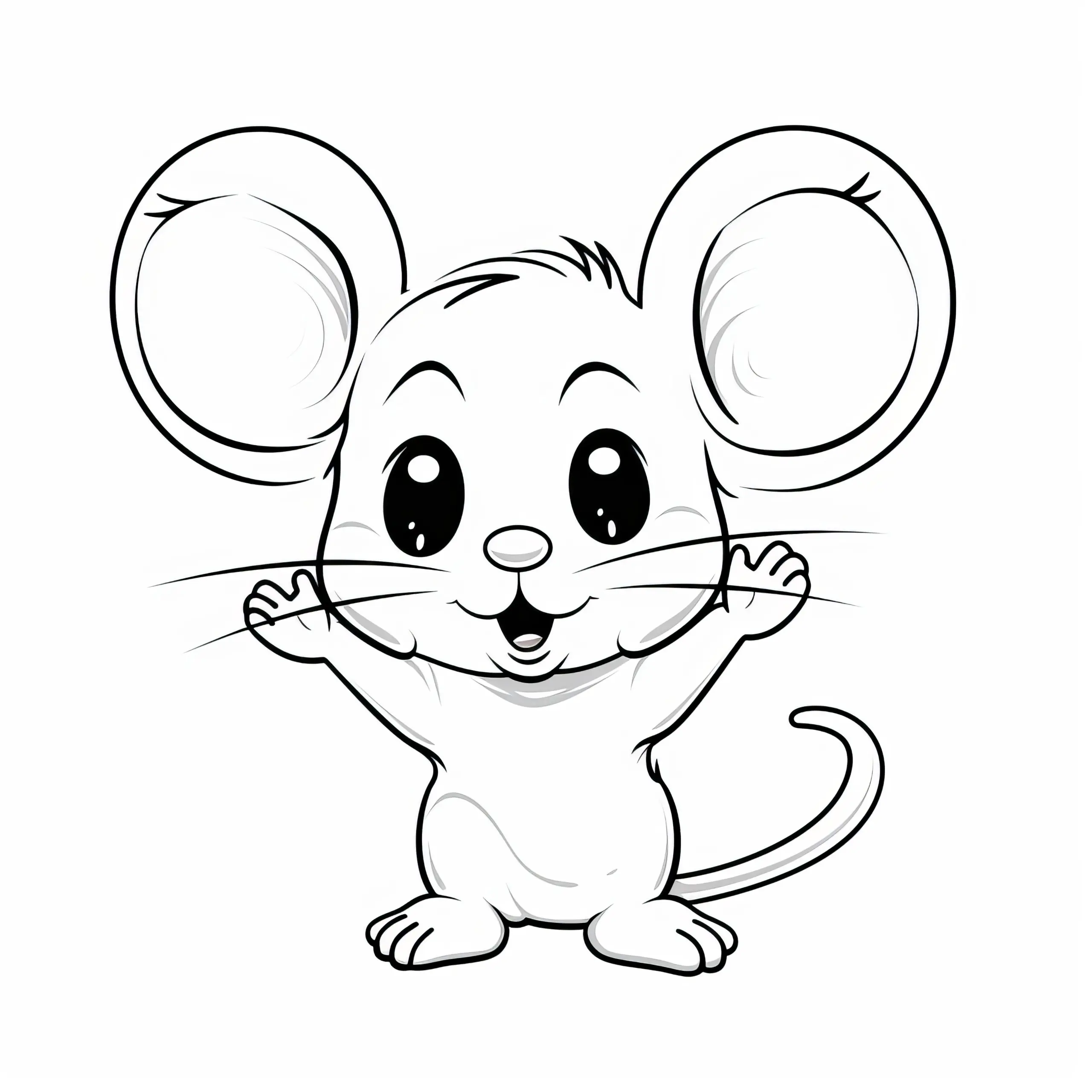 Maus Ausmalbild: Kostenlos zum Herunterladen