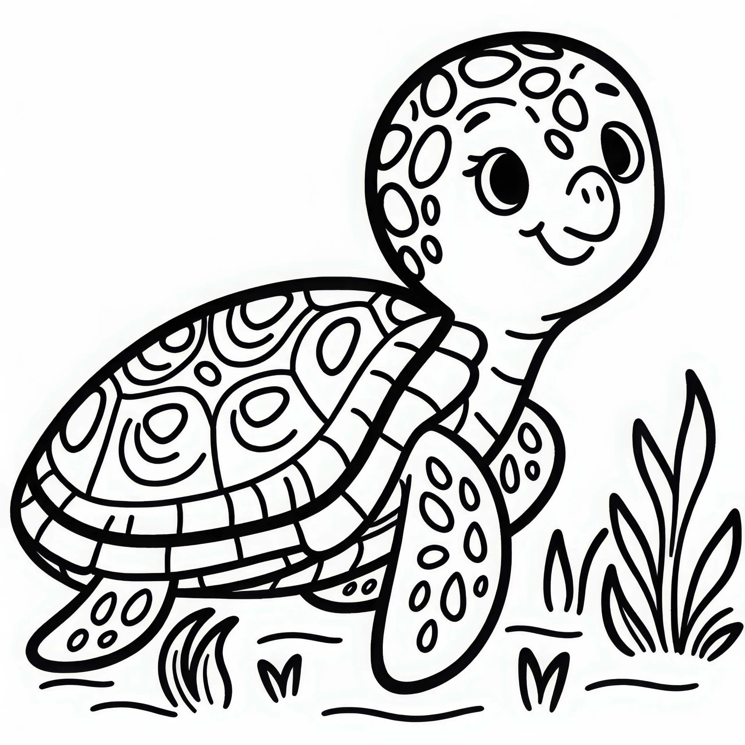 Meeresschildkröte als Ausmalbild – Einfach und kostenlos