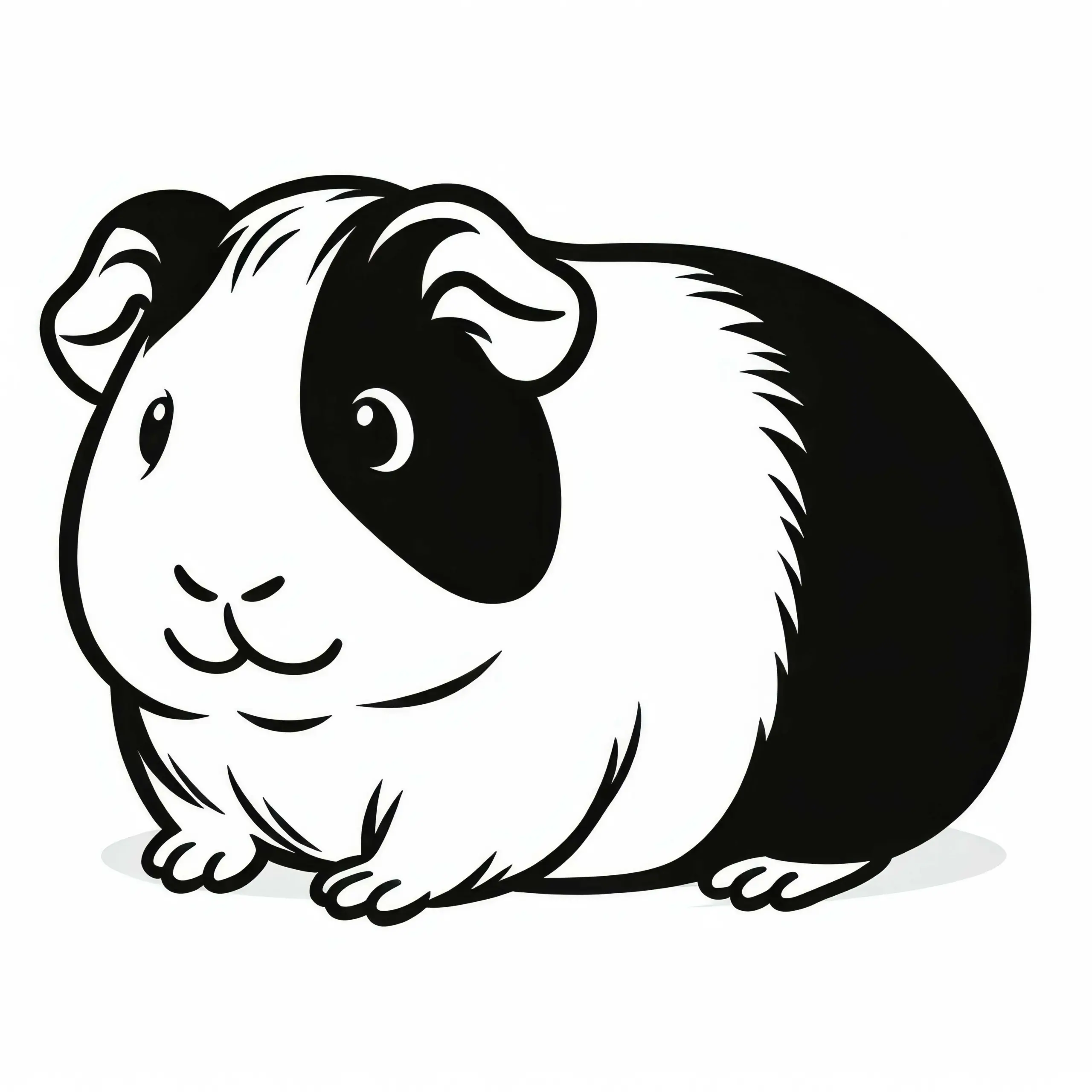 Meerschweinchen Malvorlage zum Herunterladen (Kostenlos) (Ausmalbild)