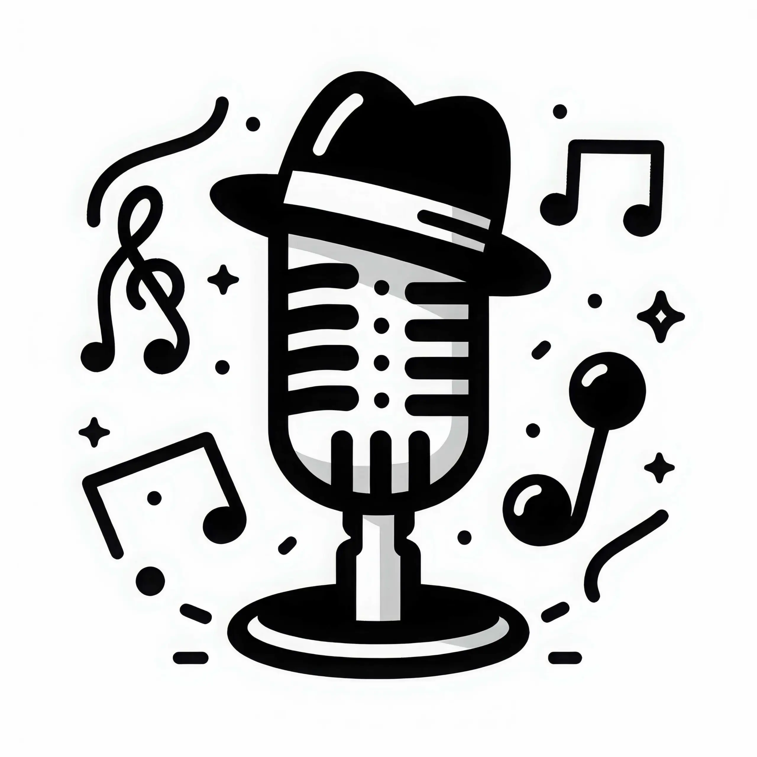 Mikrofon für Musiker – Ausmalbild Kostenlos