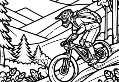 Mountainbiking: kostenlose Ausmalbilder