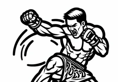 Muay Thai: kostenlose Ausmalbilder