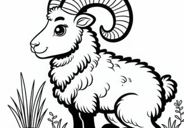 Mufflon: kostenlose Ausmalbilder