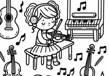 Musikinstrumente Malvorlage Einfach Kostenlos