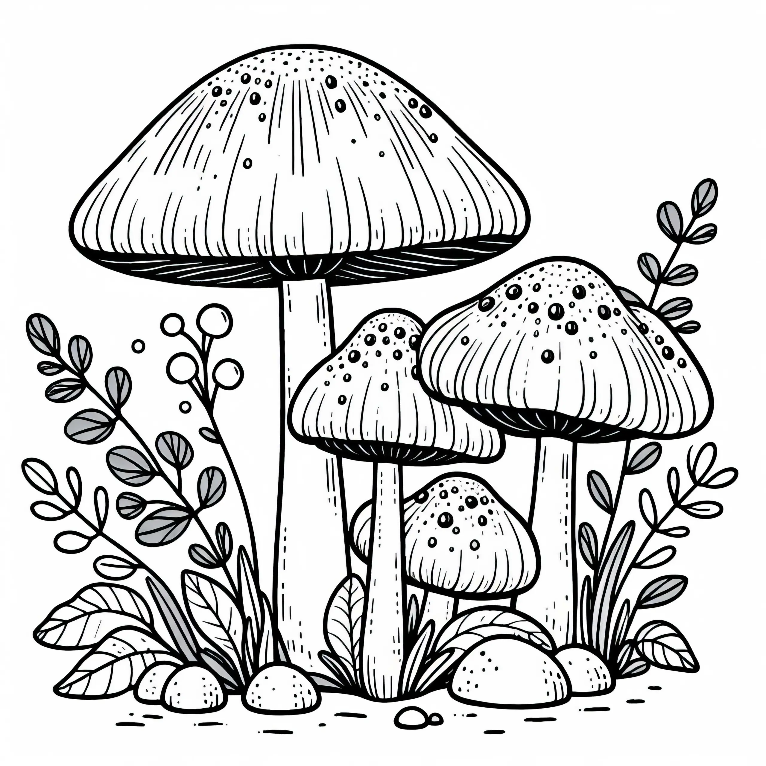 Nadelholz-Häubling: Galerina Marginata Malvorlage – Kostenloser Ausmalbild-Pilz