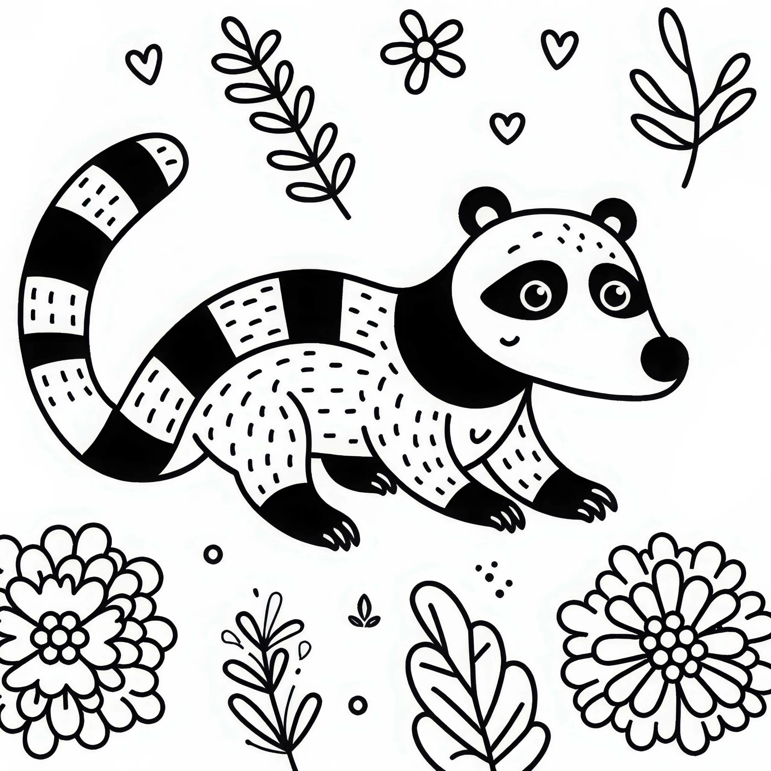 Nasenbär Ausmalbild Einfach Gratis