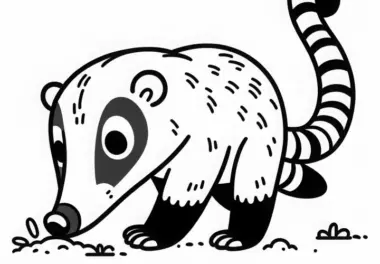 Nasenbär: kostenlose Ausmalbilder