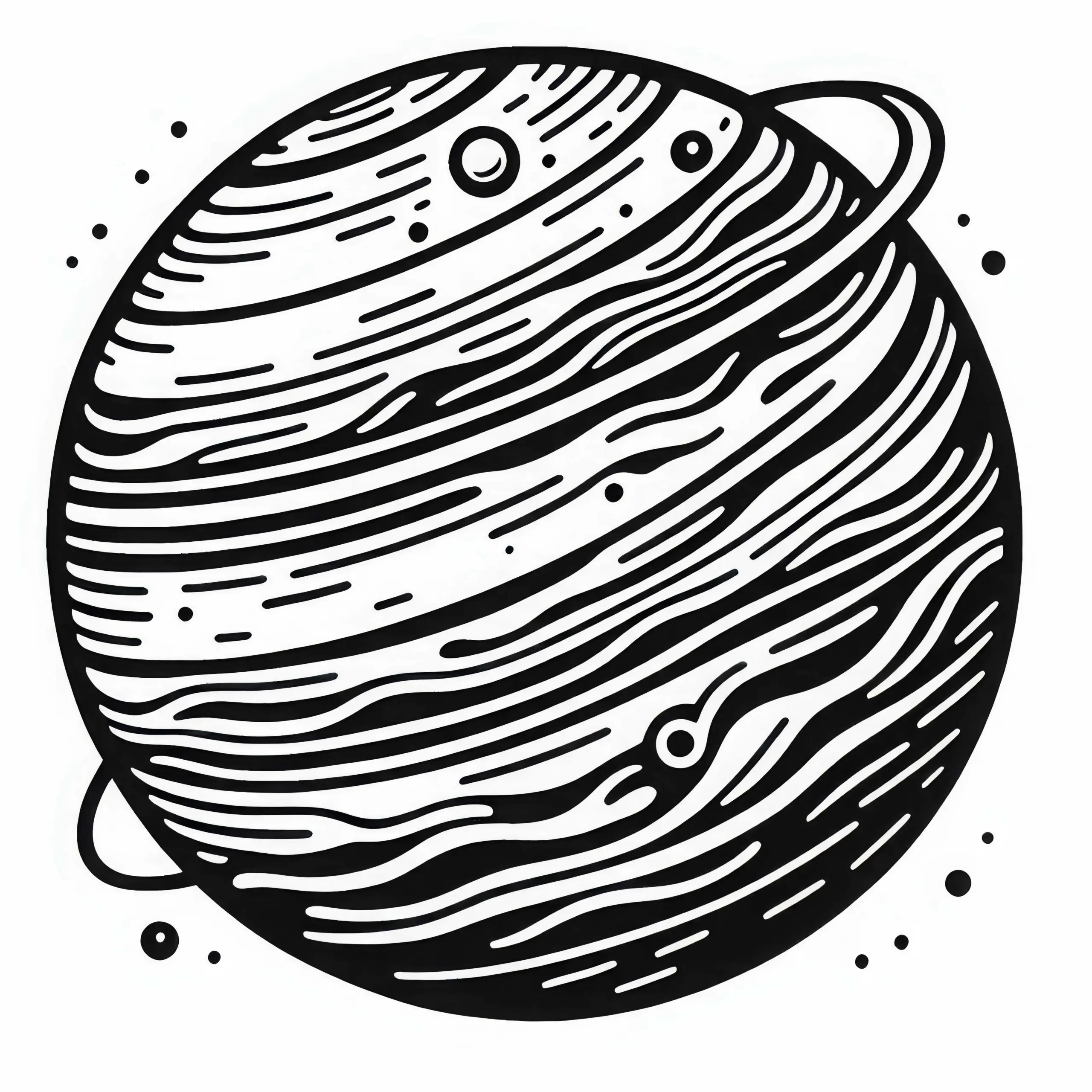 Neptun Malvorlage Einfach Kostenlos (Ausmalbild)
