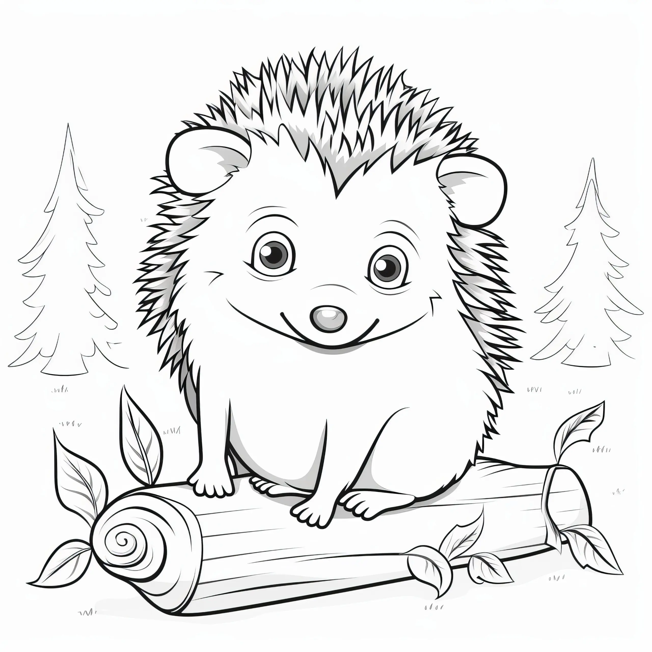 Niedlicher Igel als Ausmalbild zum Download (Gratis)