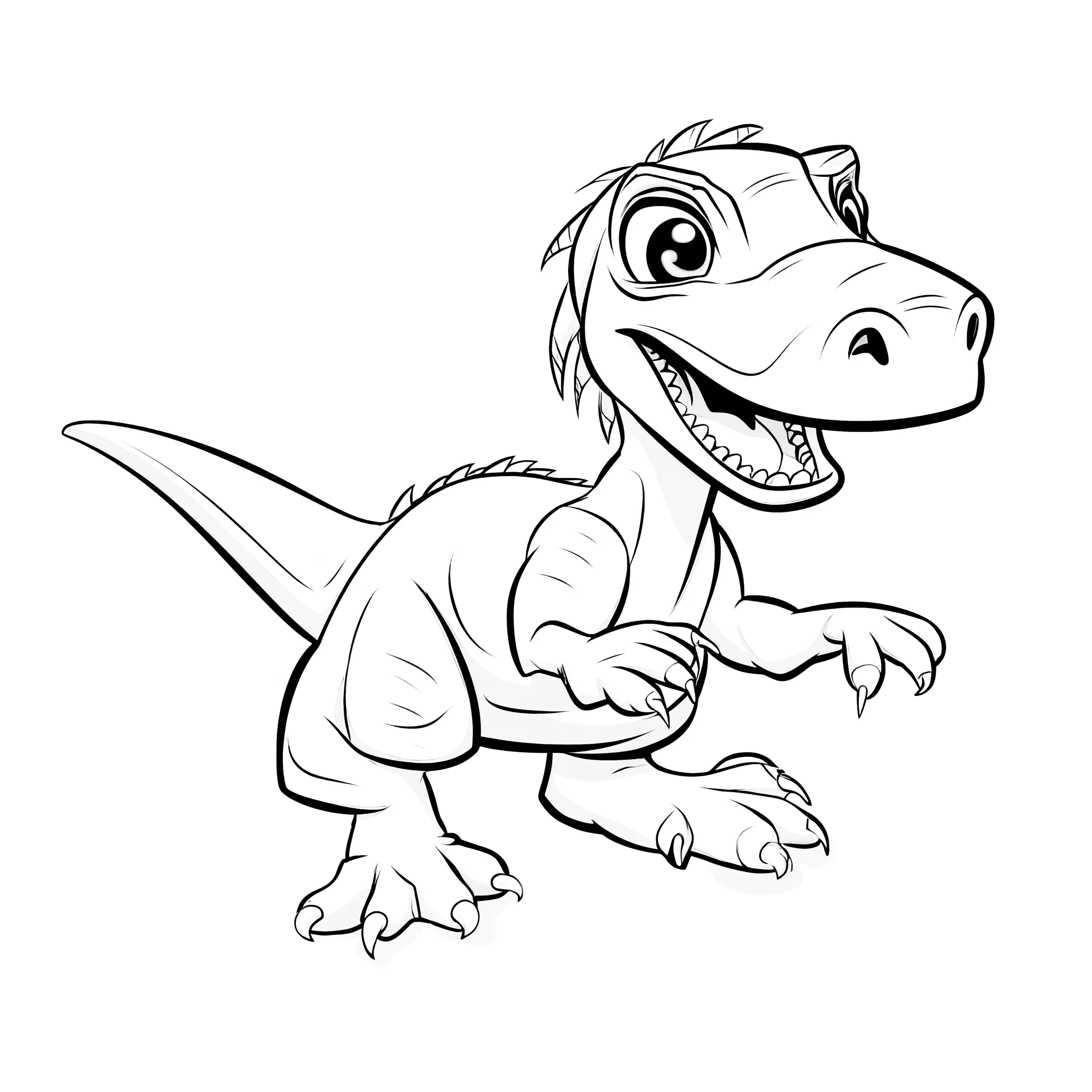 Velociraptor zum Ausdrucken & Ausmalen (Ausmalbild)