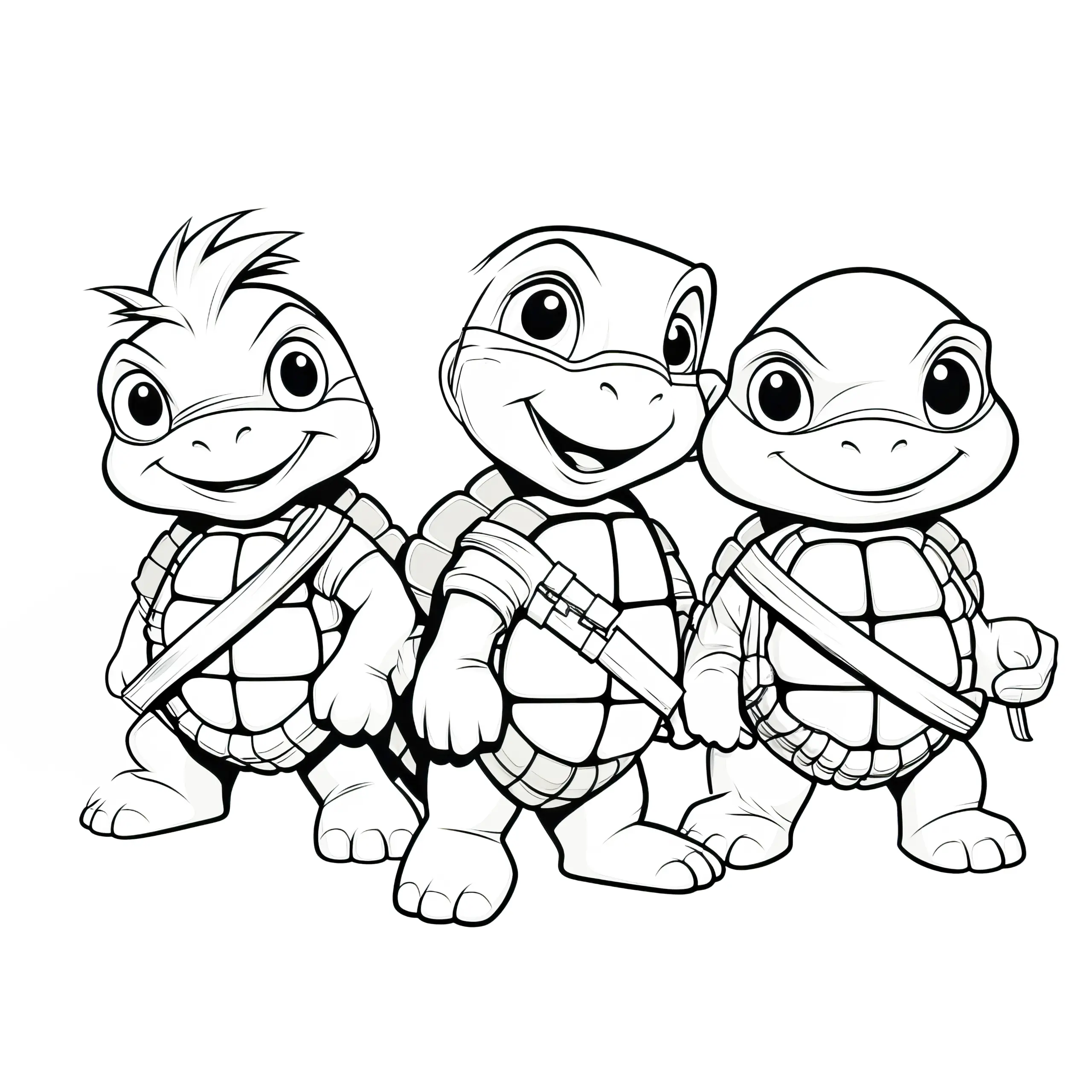 Ninja Turtles Baby Ausmalbild für Kinder – Kostenlos downloaden