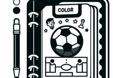 Ausmalbild eines Fußballtrainers – kostenlose Malvorlage