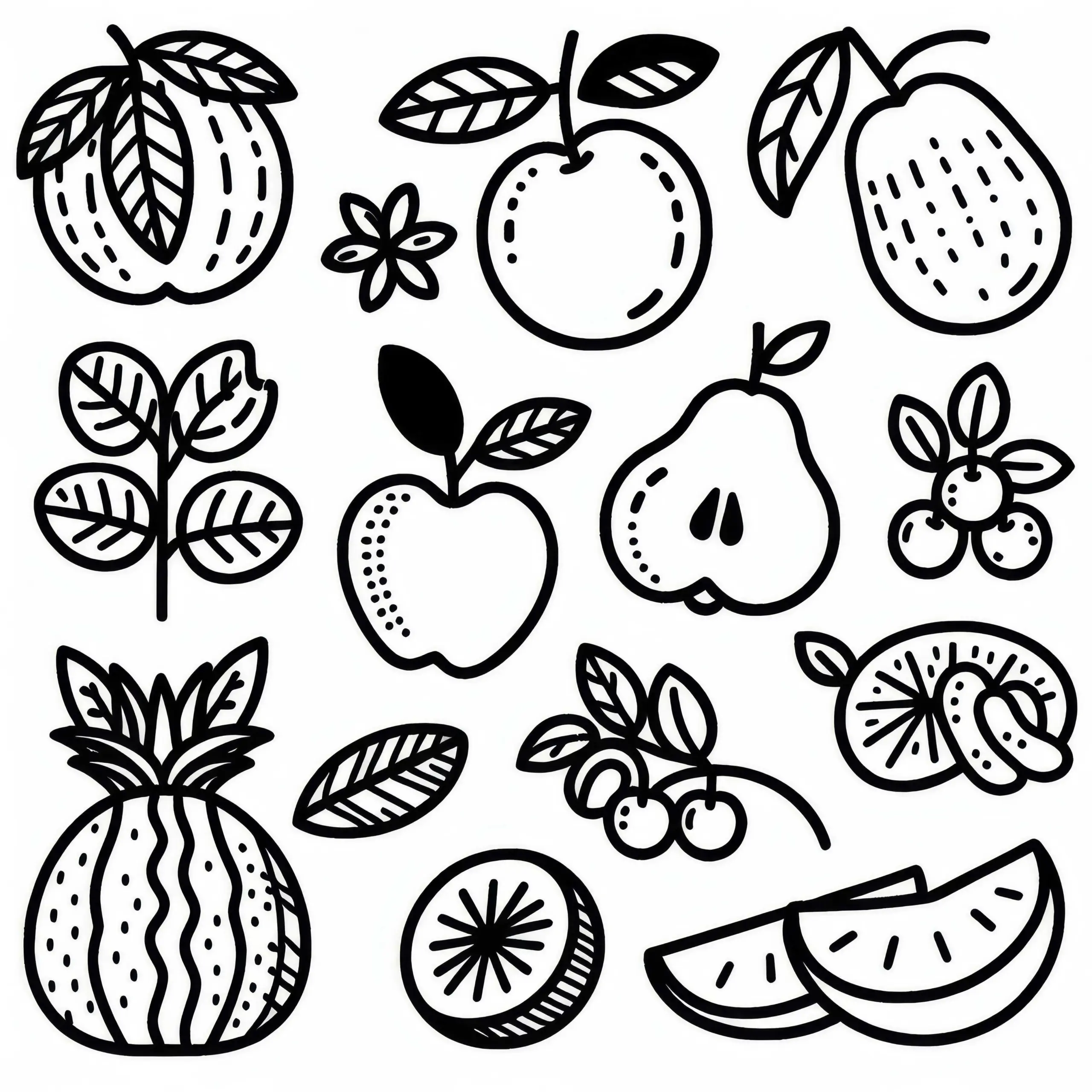 Obst Ausmalbild Einfach Kostenlos