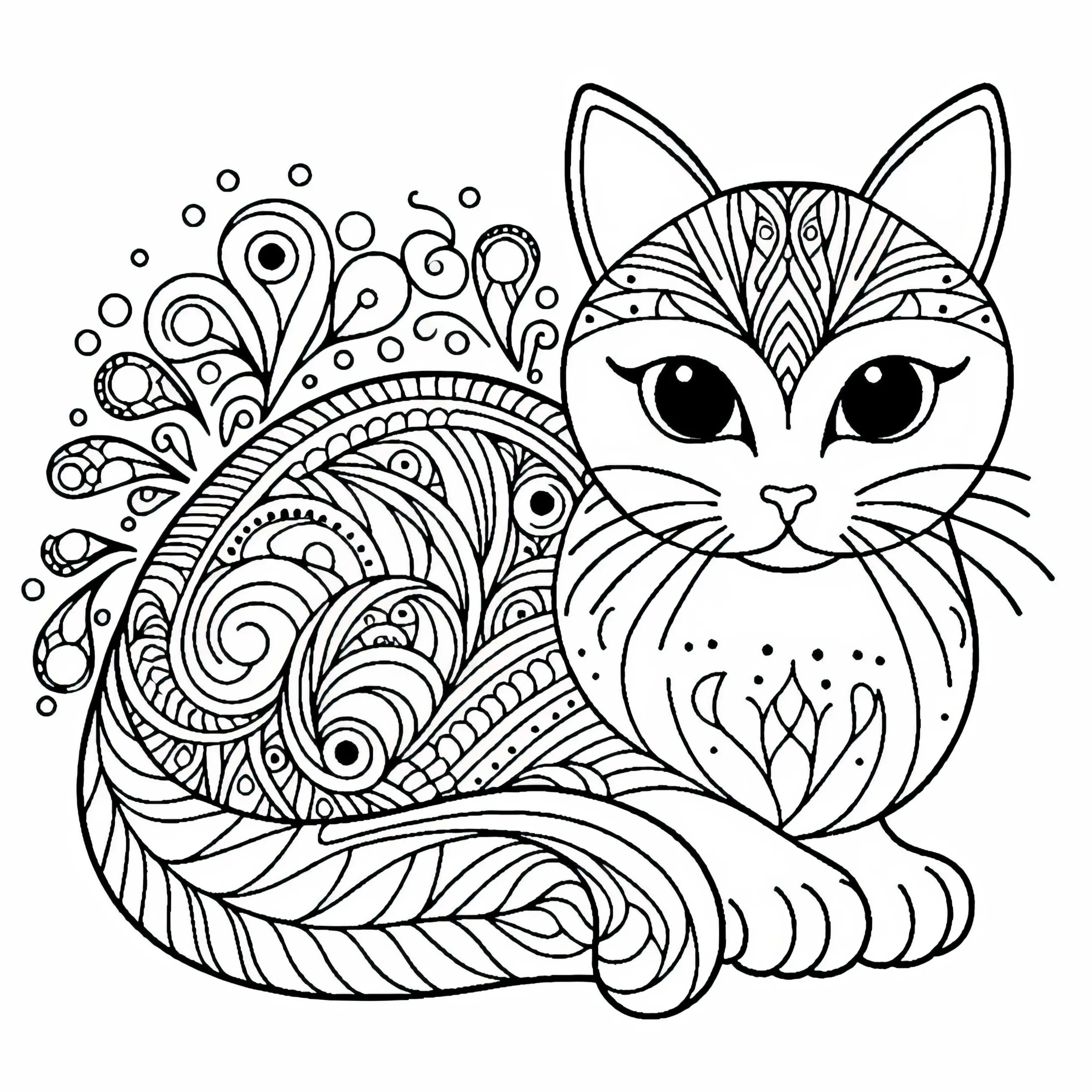 Ocicat Malvorlage Katze Kostenlos Herunterladen (Ausmalbild)