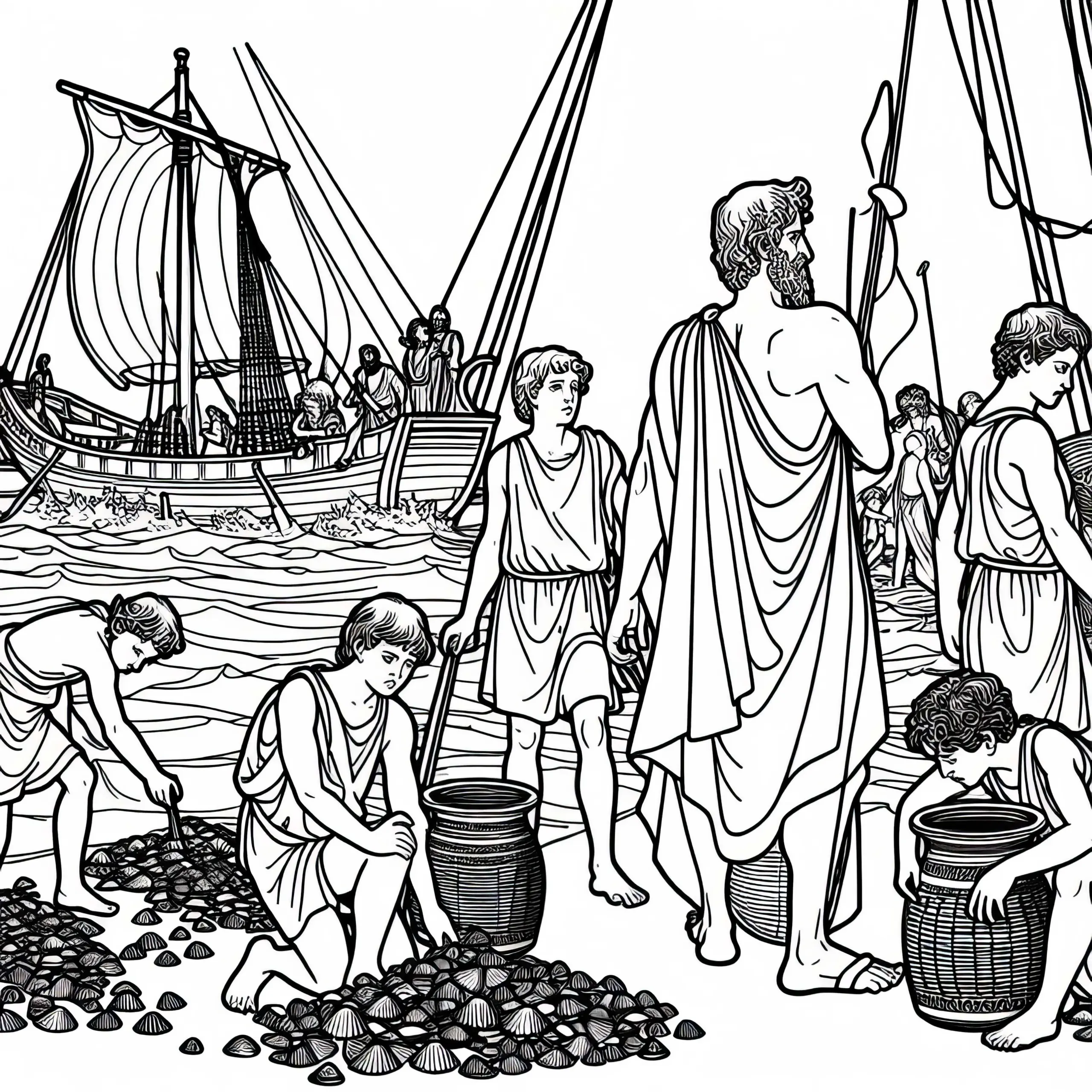 Odysseus Ausmalbild aus der Odyssee von Homer – kostenlos herunterladen