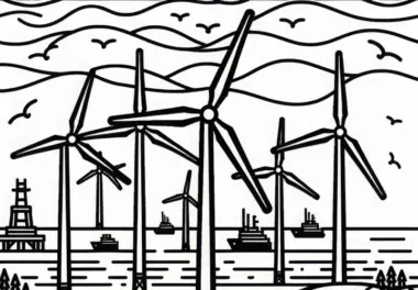 Offshore Windpark Malvorlage Kostenlos