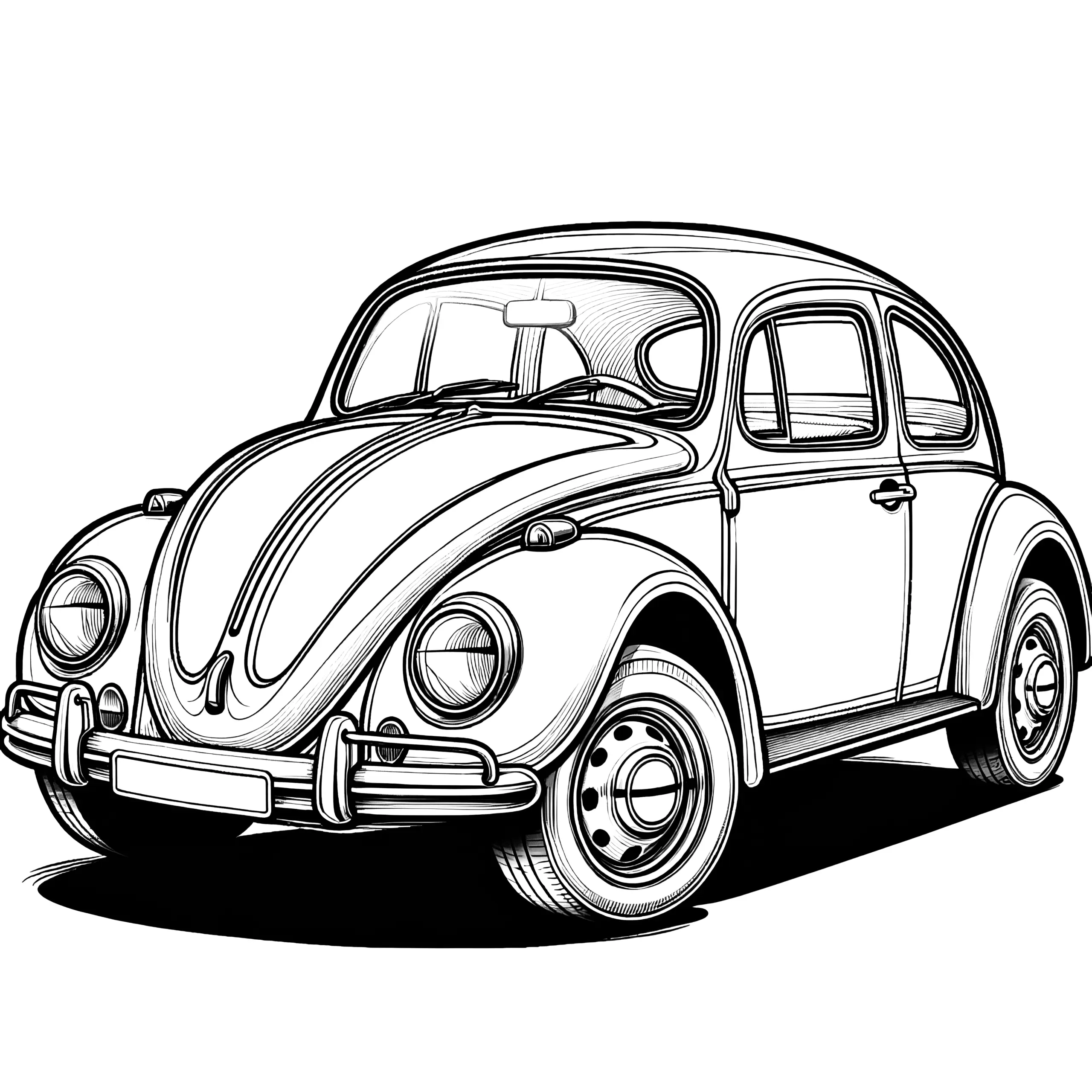 Oldtimer: Altes Auto Ausmalbild (Kostenlos)