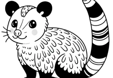 Opossum: kostenlose Ausmalbilder