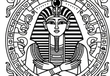 Osiris Malvorlage Ägyptisches Sternzeichen Gratis