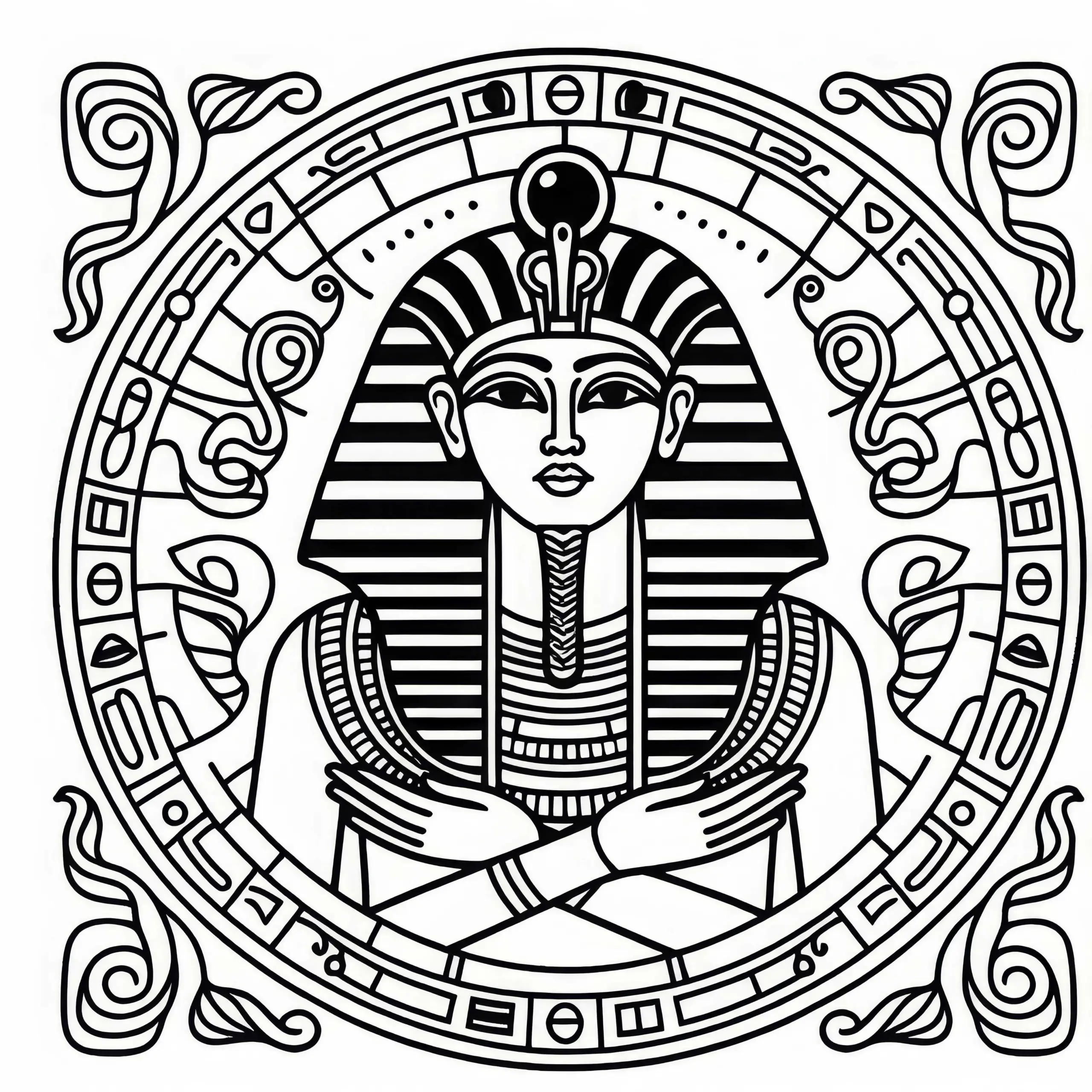 Osiris Malvorlage Ägyptisches Sternzeichen Gratis (Ausmalbild)