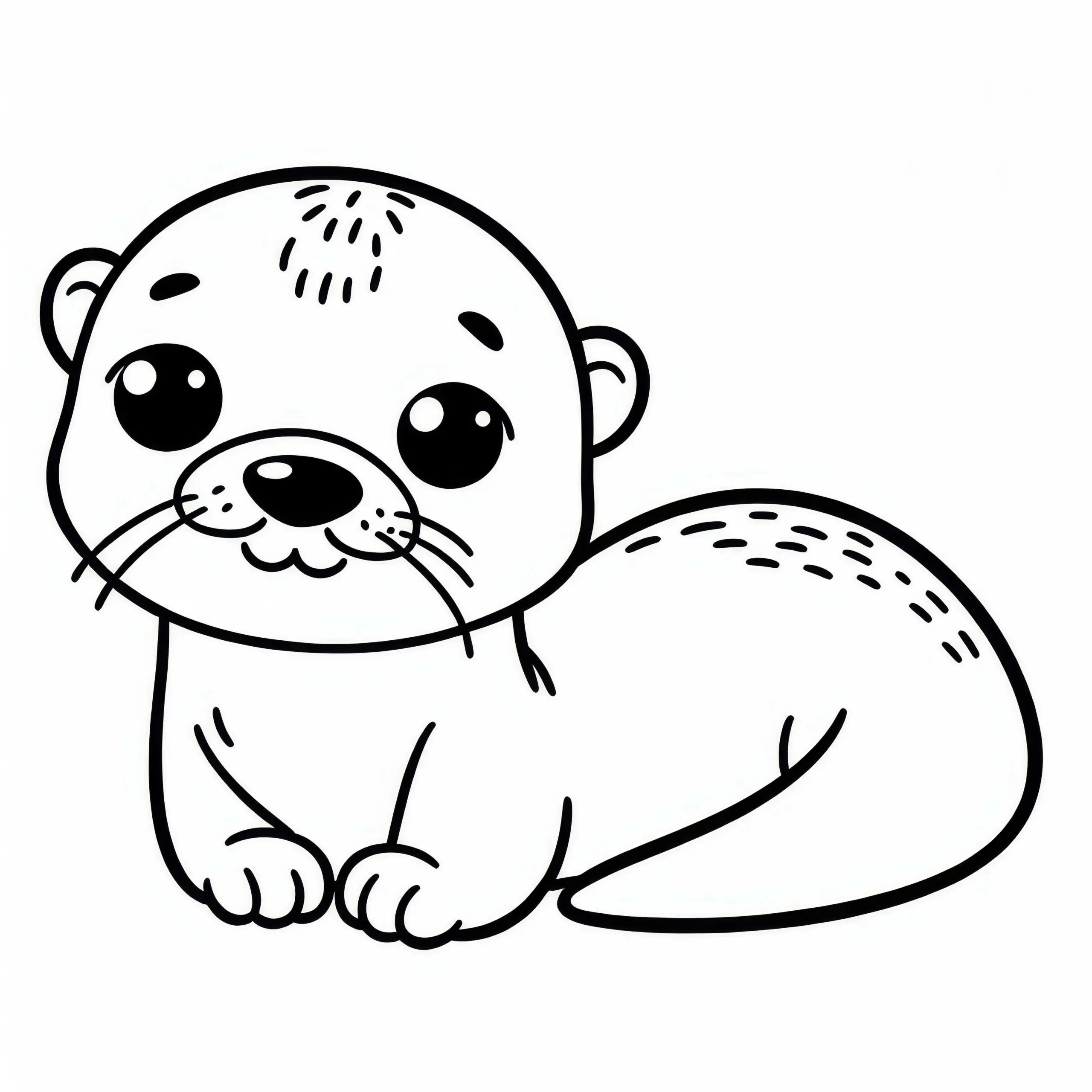 Otter Ausmalbild zum Download (Kostenlos)