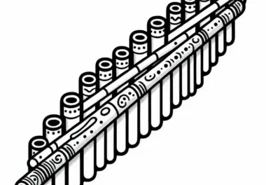 Ausmalvorlage Flautenspieler – Kostenloses Holzblasinstrument