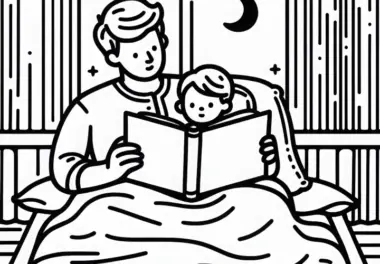 Ab ins Bett & schlafen: kostenlose Ausmalbilder