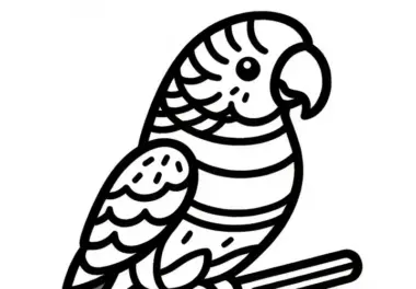 Papageien, Rainbow Lorikeet, Vogel aus Australien und Ozeanien – Kostenlose Malvorlage
