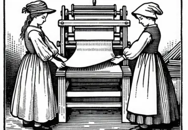 Papier in der Druckerpresse als Ausmalbild – Buchdruck gratis