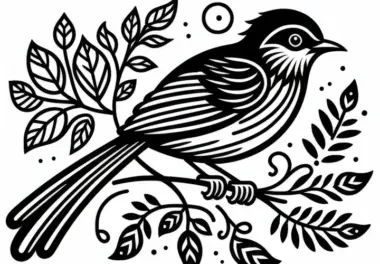 Paradiesvögelchen – Paradise Tanager – Vogel aus Südamerika – Ausmalbild kostenlos