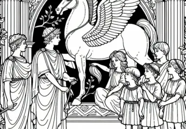 Pegasus Ausmalbild Römische Mythologie Kostenlos