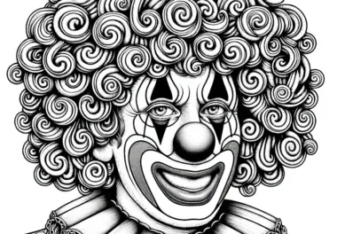 Ausmalbild eines Clowns – Detailreich und kostenlos