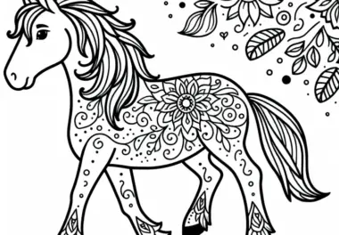 Pferd Ausmalbild Einfach zum Download