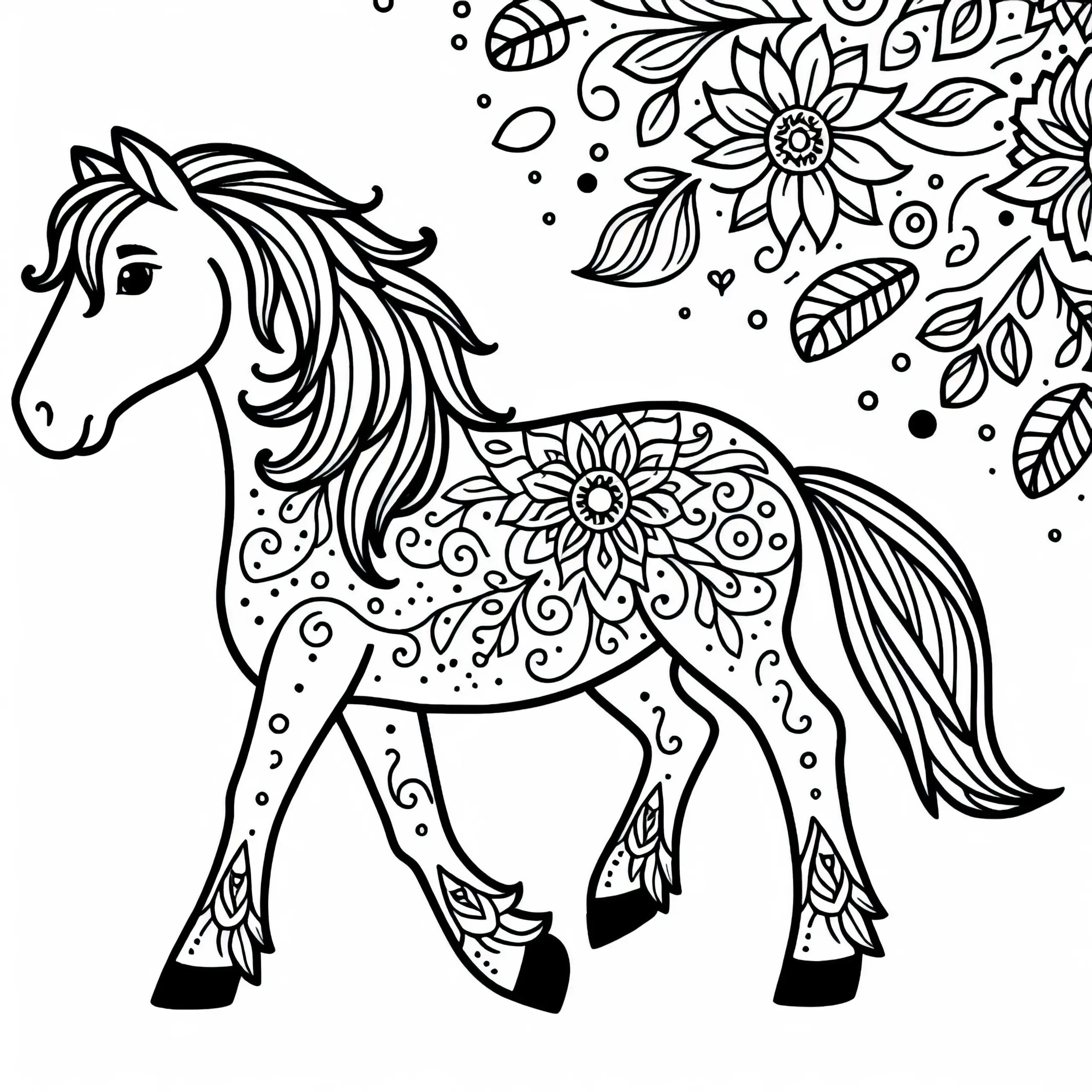 Pferd Ausmalbild Einfach zum Download