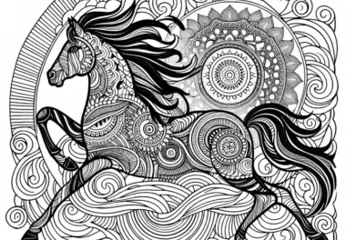 Pferd Mandala Ausmalbild Kostenlos
