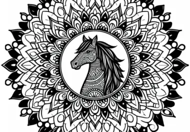 Pferd Mandala Vorlage Ausmalbild Kostenlos