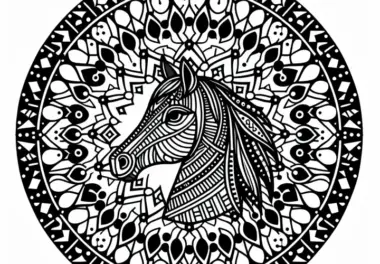 Pferdekopf Mandala Malvorlage Kostenlos
